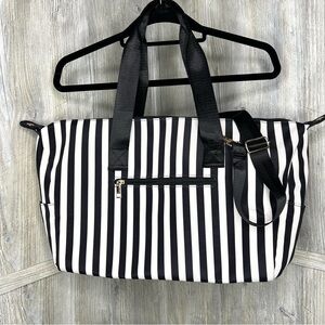 Alice + Olivia Striped Overnight Bag